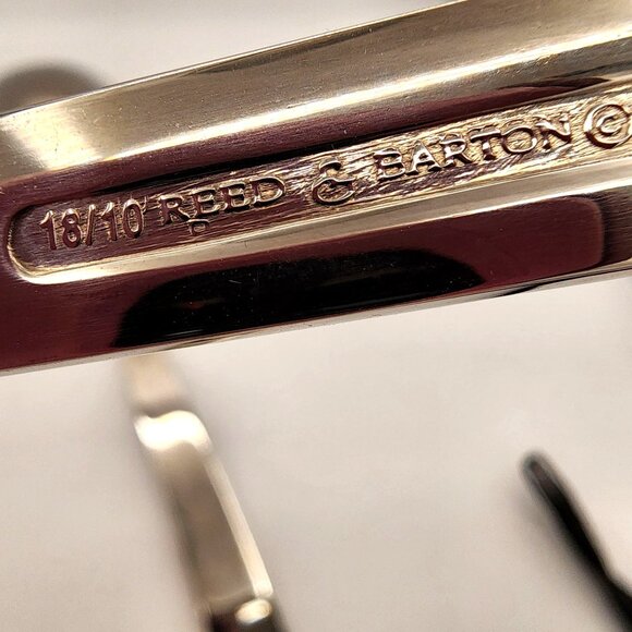 Reed & Barton Heritage Mint 18/10 Stainless Steel Salad Serving Set - Picture 5 of 8